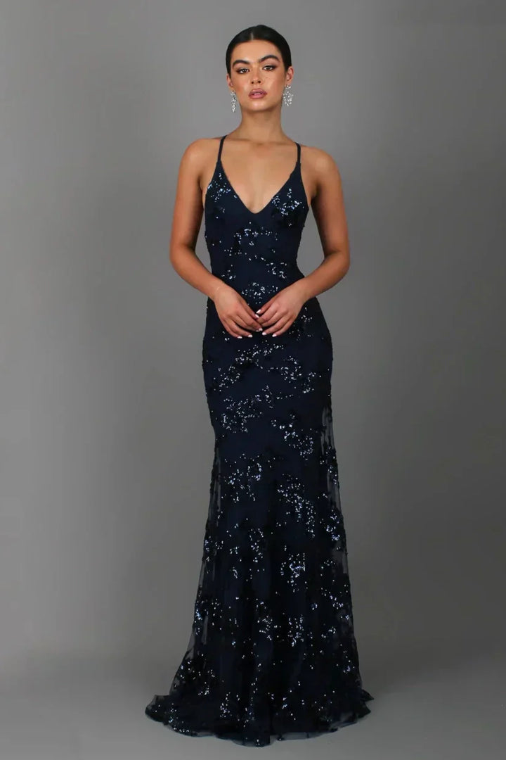 SKYE – SEQUIN MAXI EVENING DRESS