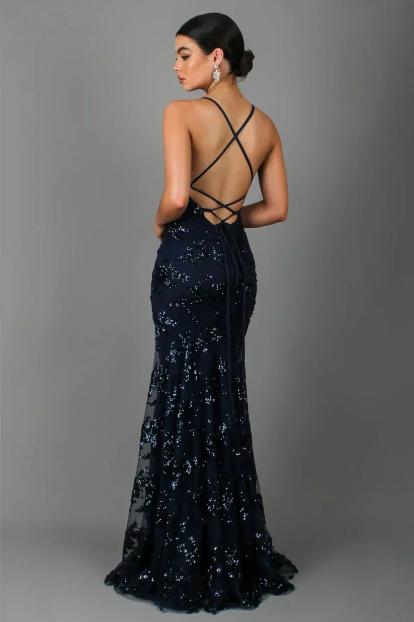 SKYE – SEQUIN MAXI EVENING DRESS